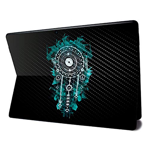 Image of MightySkins Carbon Fiber Skin for Microsoft Surface Pro X - Geo Dream Catcher | Textured Carbon Fiber Finish | Easy to Apply, Remove, and Change Styles | Made in The USA