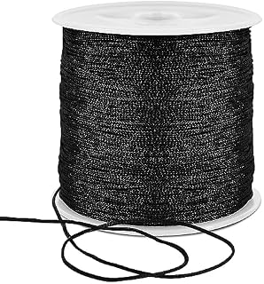 TONIFUL 2mm x 110 Yards Cream White Nylon Cord Satin String for Bracelet Jewelry Making Rattail Macrame Waxed Trim Cord Necklace Bulk Beading Thread Kumihimo Chinese Knot Craft