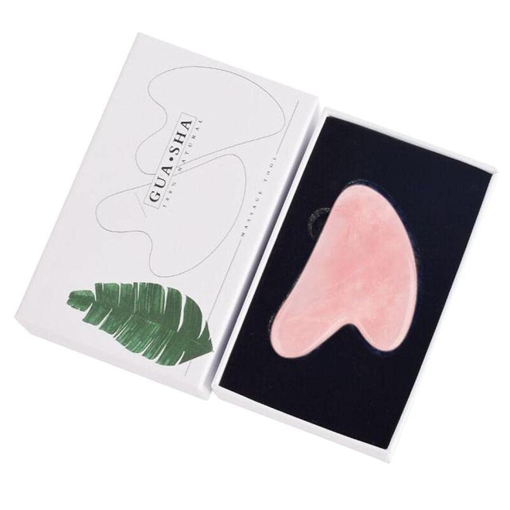 Rose quartz gouache grattoir jade jade jade massager ensemble gua sha massage pour visage gouache naturel pierre guahaa massage outils-Type 05