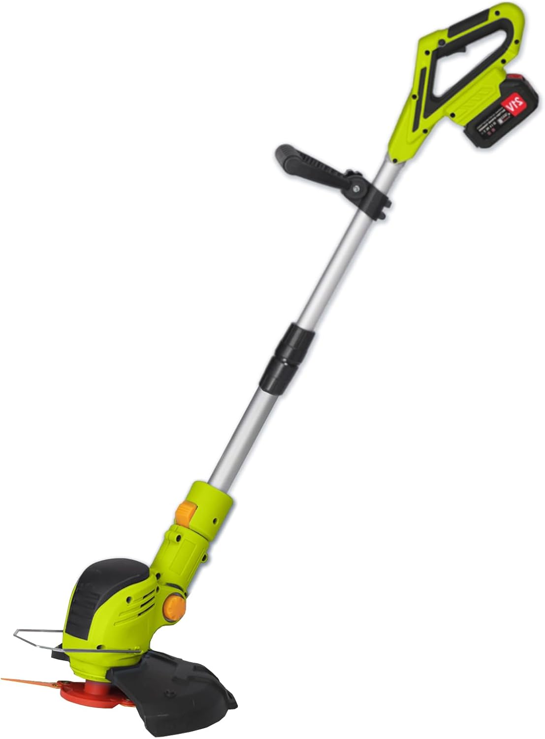 Cordless Weed Wacker with 2 Batteries, 21V Electric Weed Eater, 3-in-1 Weed Trimmer & Lawn Edger, Lightweight Battery Powered Weed Whacker for Yard, Garden, Grass Trimming (Green)