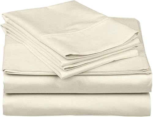 Tula Linen Juego de sábanas de calidad de hotel de lujo de 4 piezas (1 sábana bajera + 1 sábana encimera + 2 fundas de almohada), tamaño Queen para