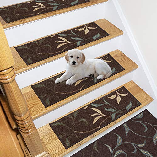 Ottomanson OTH2068-14 Stair Tread, 14 Pack, Brown