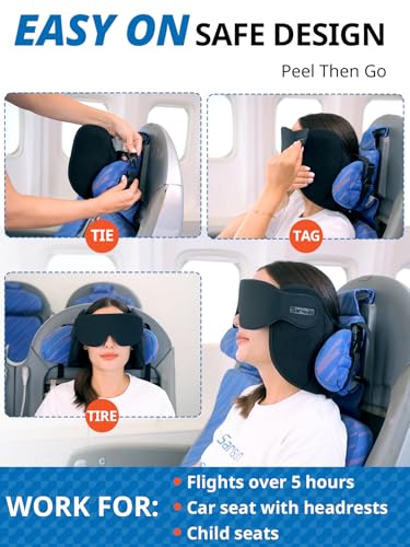 Almohada de viaje con soporte 360° para avión miniatura 7