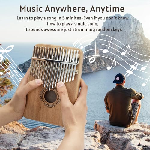 Image of 17 Key Kalimba Thumb Piano - Personalized with Your Name, Engravable Finger Piano, Perfect Musical for Birthdays & Holidays-B
