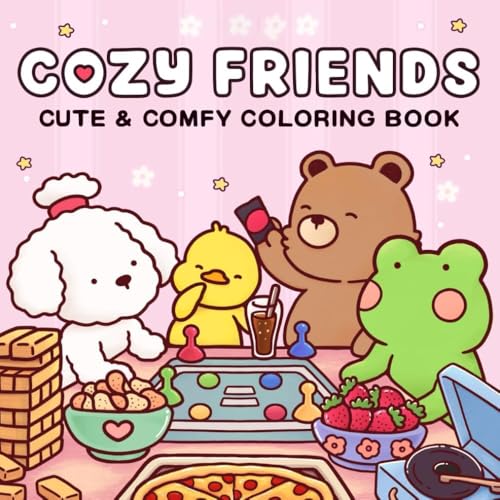 Cute Animal Coloring Book for Kids Featuring Super Cute Animal Characters Designs for Relaxation for Stress-Free Creativity