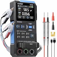 FNIRSI LC1020E 100kHz LCR-Meter, 19999 Counts Widerstands-Induktivitäts-Kondensatortester, Auto Bauteilerkennung, Misst ESR/Q/D/θ/X, Doppelparameteranzeige, Sortierung & offen/Kurzschlusskalibrierung