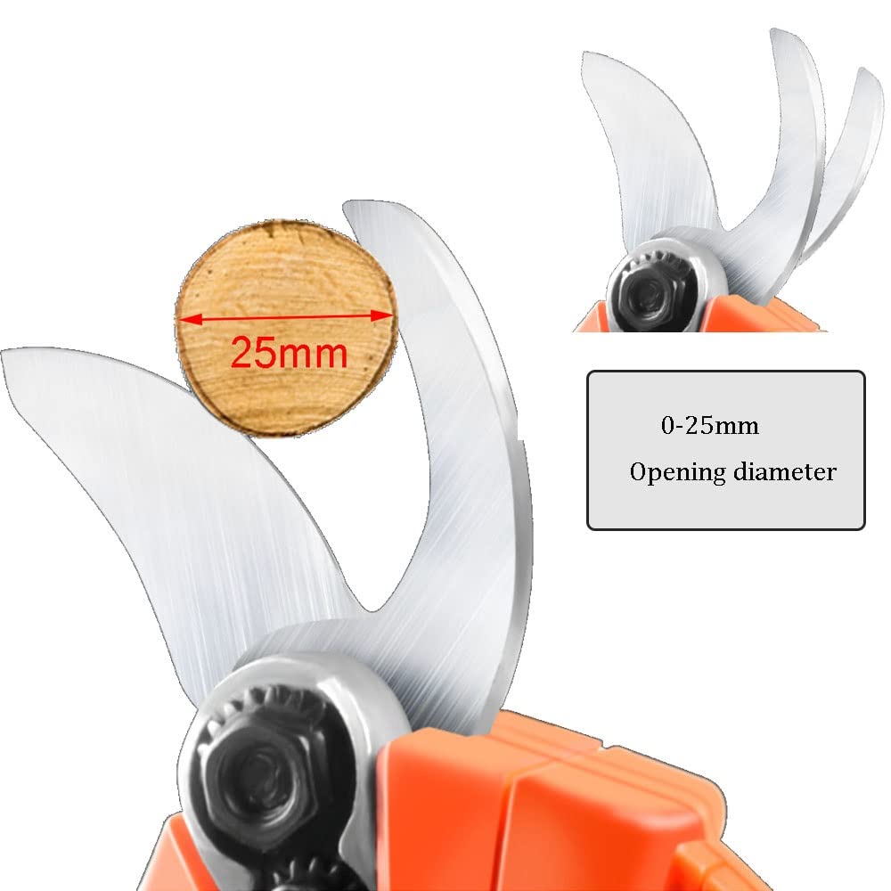 Cesoie da potatura da 25 mm Forbici elettriche Forbici elettriche leggere senza fili Potatore con batterie di ricambio Cesoie da giardino professionali per rami Sollievo dall'artrite nelle mani (3.0
