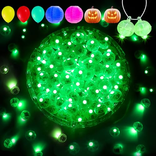 Image of Aogist 200Pcs Green Balloon Lights with Hook,Long Standby Time,Waterproof Mini Light for Birthday Party Wedding Christmas Halloween Easter Decorative (Steady)