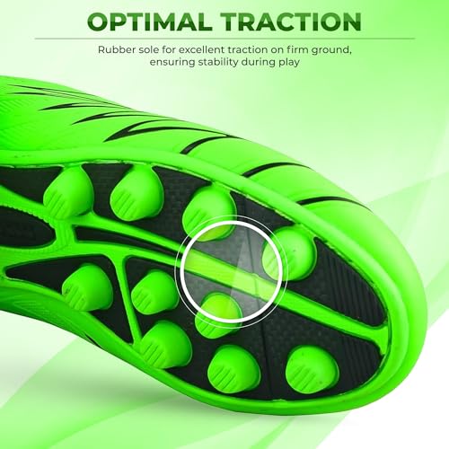 Vizari Boca Firm Ground Soccer Cleats - Lightweight, Durable & Comfortable Kids & Youth Soccer Cleats with Excellent Traction - Girls & Boys Soccer Shoes with Padded Heel & Anti-Stretch Lining3