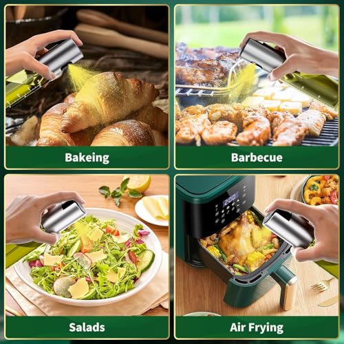 BETA NOBLE BETA NOBLE〖Verstärkte〗Ölsprüher zum Kochen, Öl Sprühflasche, Ölspray zum Kochen, Olivenölsprüher für Salat, Grillen, Backen in der Küche (2Stück-Grüner) - Verwendungsansicht 7 | Tages Deals