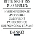 CLICKANDPRINT Aufkleber » Bitte Nicht ins Klo spülen:, 20x18,6cm, Grau • Wandtattoo/Wandaufkleber/Wandsticker/Wanddeko/Vinyl