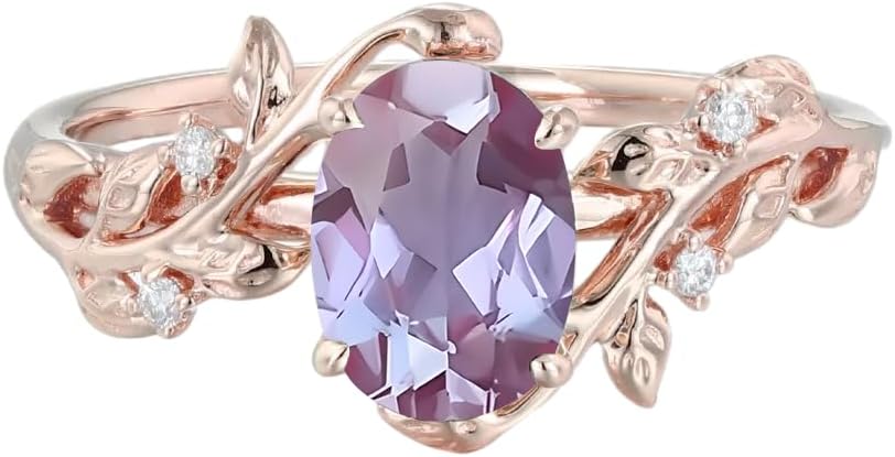 1 Carat Oval Cut Engagement Rings for Women Gemstone Rings for Women 10K 14K 18K White Yellow Rose Gold Wedding Ring Anniversary Promise Ring Birthstone Statement Rings