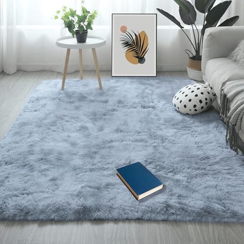Tapis salon antidérapant et lavable gris clair pour éviter les chutes