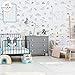 Baby RyRo London Dinosaur Wall Stickers, 36 Count, Black, Vinyl, Modern, Contemporary Style, Peel & Stick, Reusable, Wall Decals