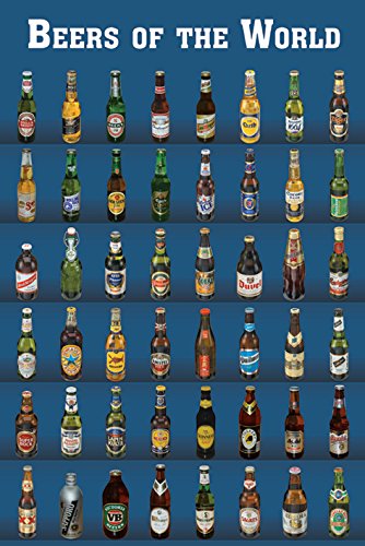 Poster Bières Du Monde 61X91 cm idée cadeau homme