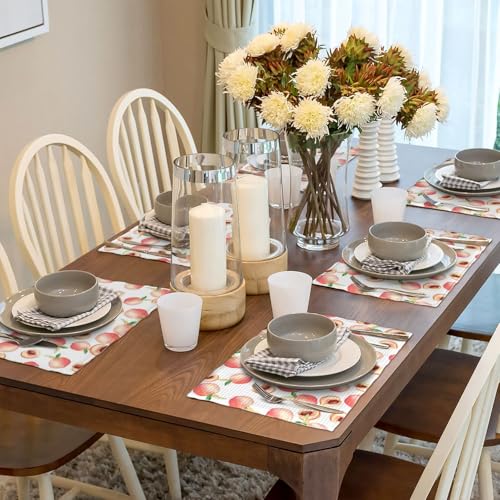 Sets de table en lin lavables pour table à manger et repas quotidiens
