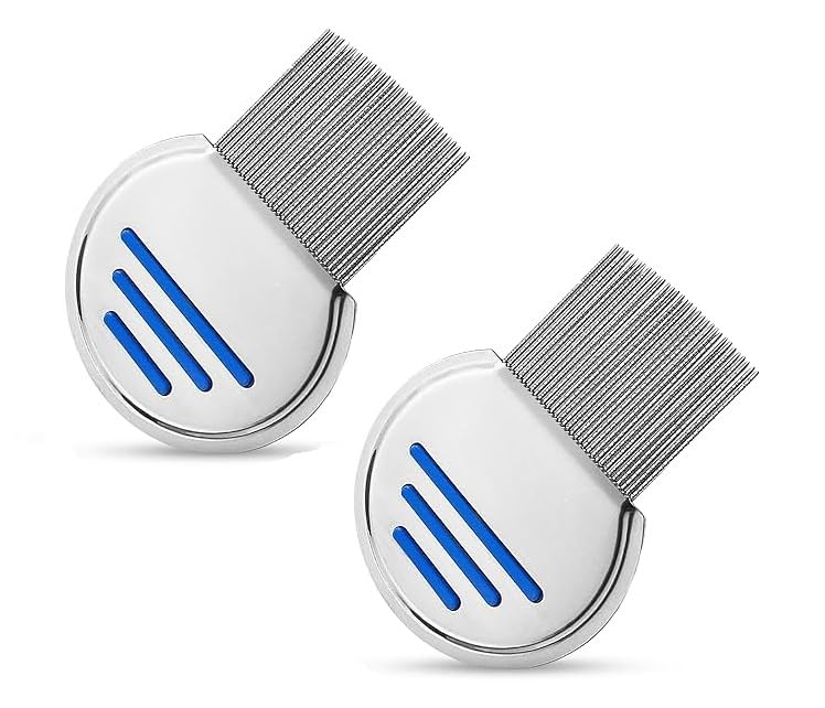 Image of INSIME Steel Lice & nits removal comb for women hair | Anti lice treatment Nit comb for lice eggs removal lice comb for Kids, Women & Men | Head lice comb eggs remover | Lies hair comb Nits & Lice remover products (Pack of 2)