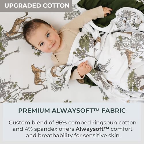 Image of Pobibaby Boy Blankets, Toddler Blanket, 50x50, Soft Cotton (Safari)