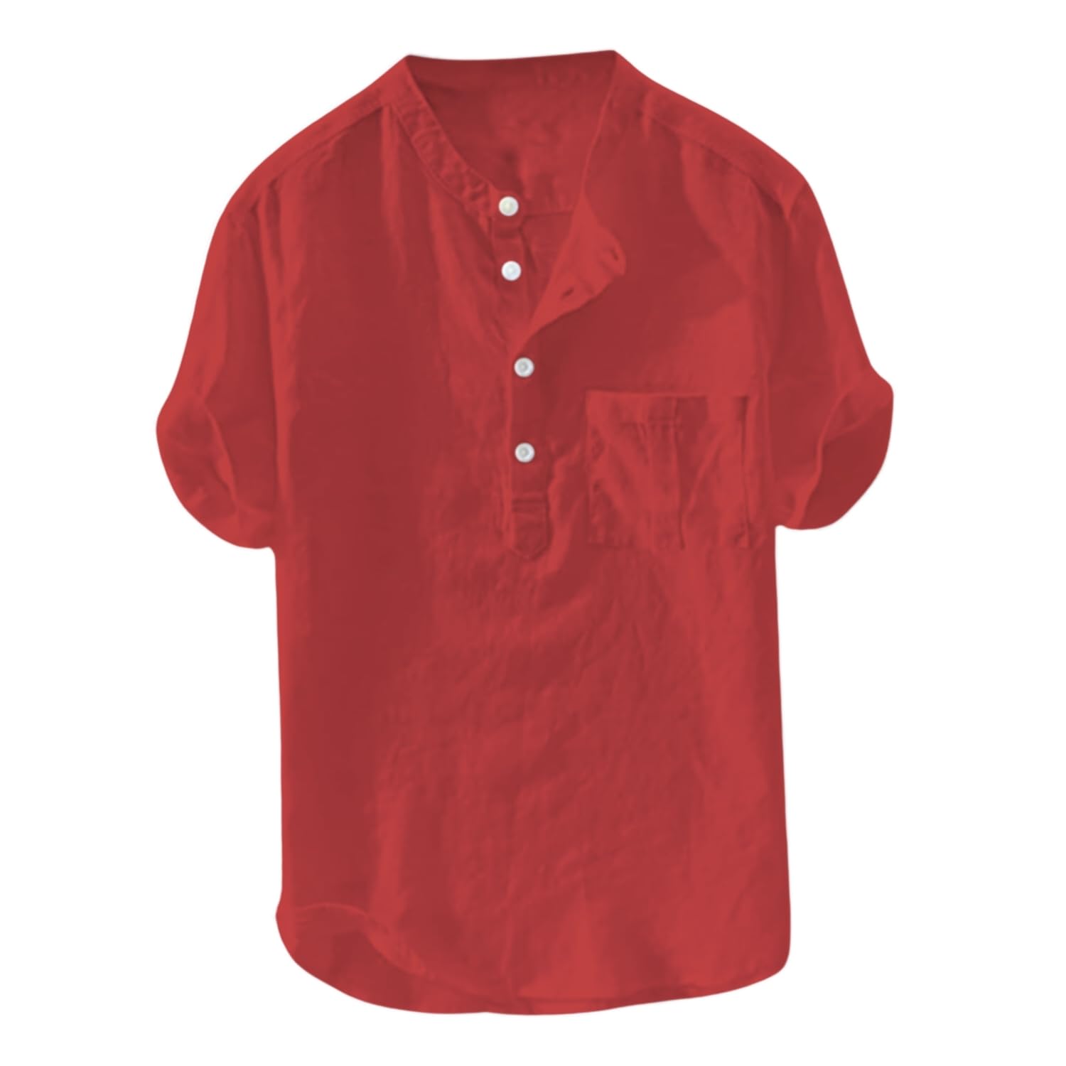 bollywood designer Men's Regular Fit Summer Wear Half Sleeve Cotton Mandarin Collar Chest Pocket on Left Side Short Kurta-picture-38