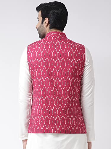Image of KISAH Men's Jacket - Printed Cotton Blend - Indian Wedding Outfit for Men - Ideal for Weddings and Festivals