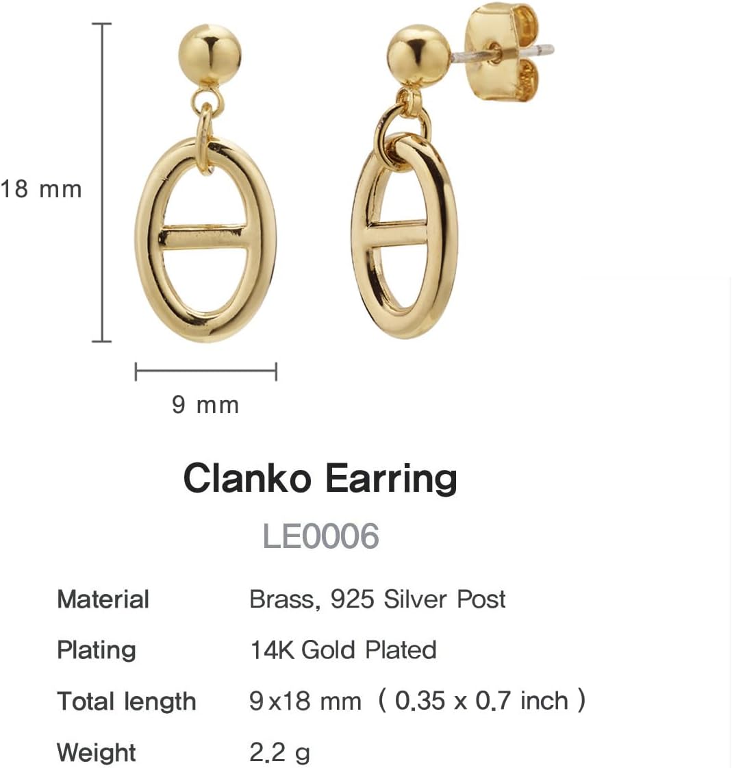 14K Gold Plated S925 Sterling Silver Post Lightweight Drop/Dangle Huggie Stud Earrings for Women | Ball Drop Earrings - Image 4