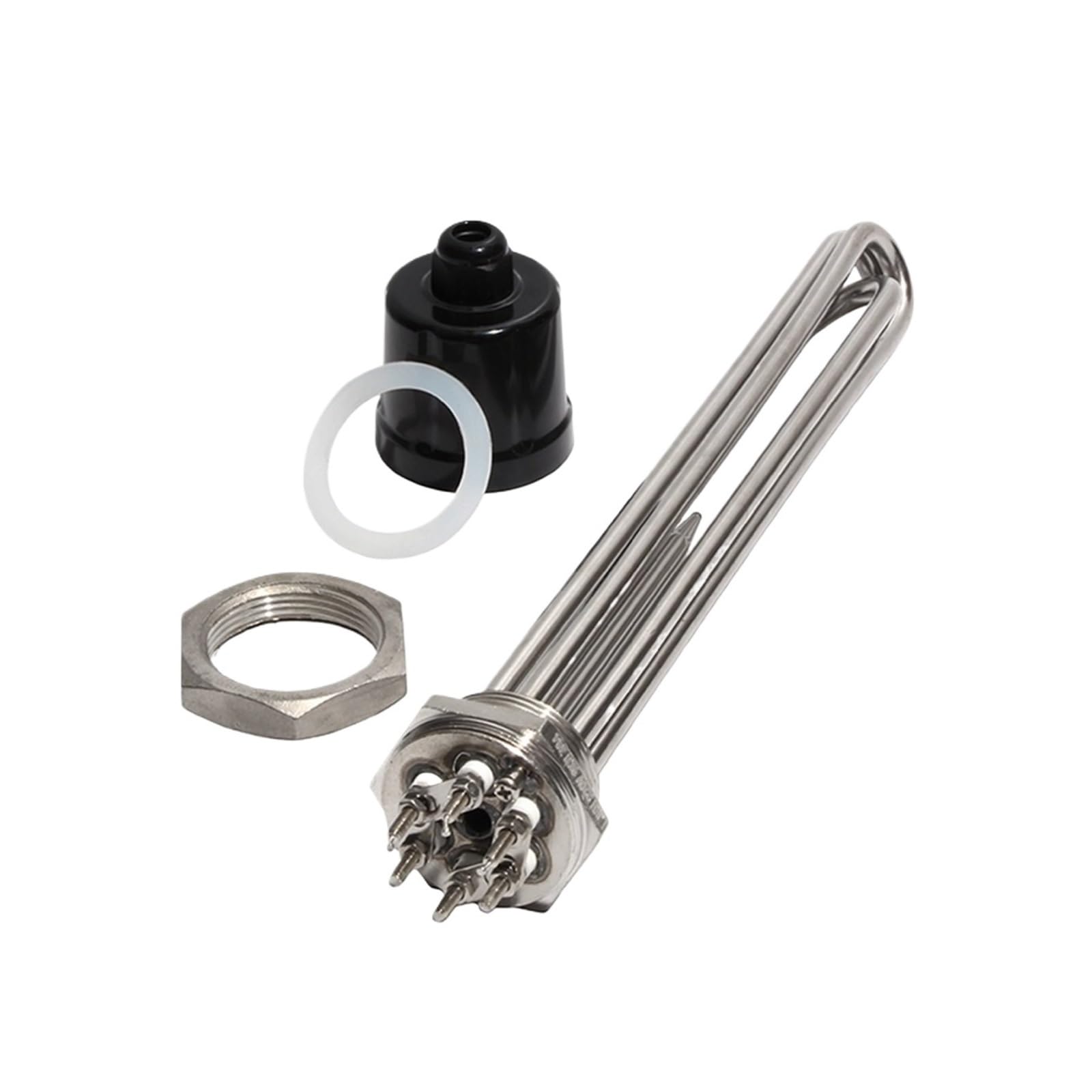1 1/2" DN40 Element z akcesoriami 3KW / 4,5 kW / 6 kW / 9 kW / 12 kW elektryczna rura grzewcza ze śrubą uziemiającą i sondą (1,220V_6KW 250MM 304SUS)