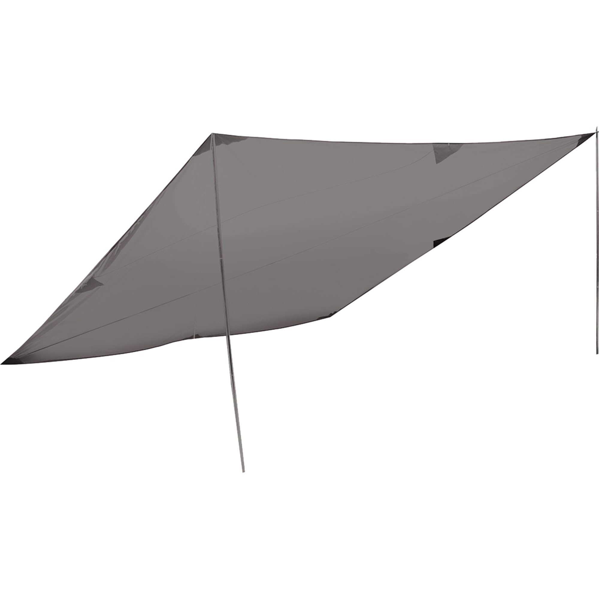 High Peak Sonnensegel Tarp 2, 400x400 cm, Sonnenschutz, Wetterschutz Tarp , Universal Camping Plane, leicht, variable Aufbaumöglichkeiten mit 2 Aufstellstangen 200 cm