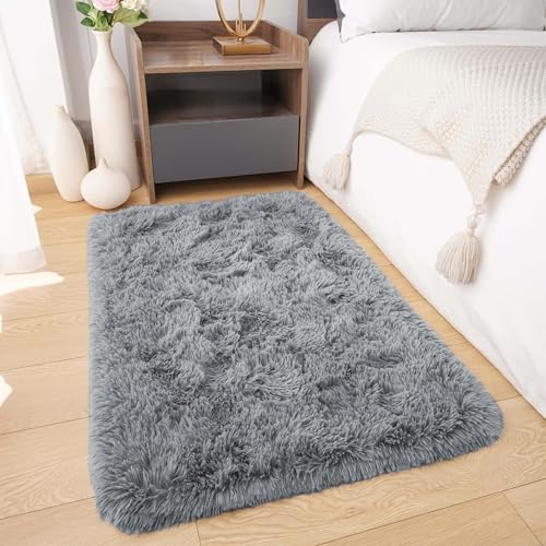 BedLooms Rugs Living Room Small 50x80 CM – Grey Area Rugs for Bedroom Anti Slip – Modern Super Soft Plush Carpets Fluffy Shaggy Rug for Lounge, Dining Room – Non Shedding Bedside Rug for Kids Room BedLooms Rugs Living Room Small 50x80 CM – Grey Area Rugs for Bedroom Anti Slip – Modern Super Soft Plush Carpets Fluffy Shaggy Rug for Lounge, Dining Room – Non Shedding Bedside Rug for Kids Room