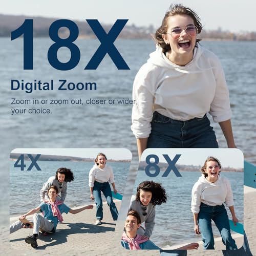 Image of 4K HD 80MP Camcorder Video Camera 18X Digital Zoom 3.0 IPS Screen Vlogging Camera for YouTube IR Night Vision Video Recorder with 32GB SD Card, 2 Batteries, Remote Control and Microphone