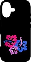 Vista 32 de Funda para iPhone 13 Pro Bisexual Bi Pride Sutil Hibiscus Flower Hawaii LGBT LGBTQ