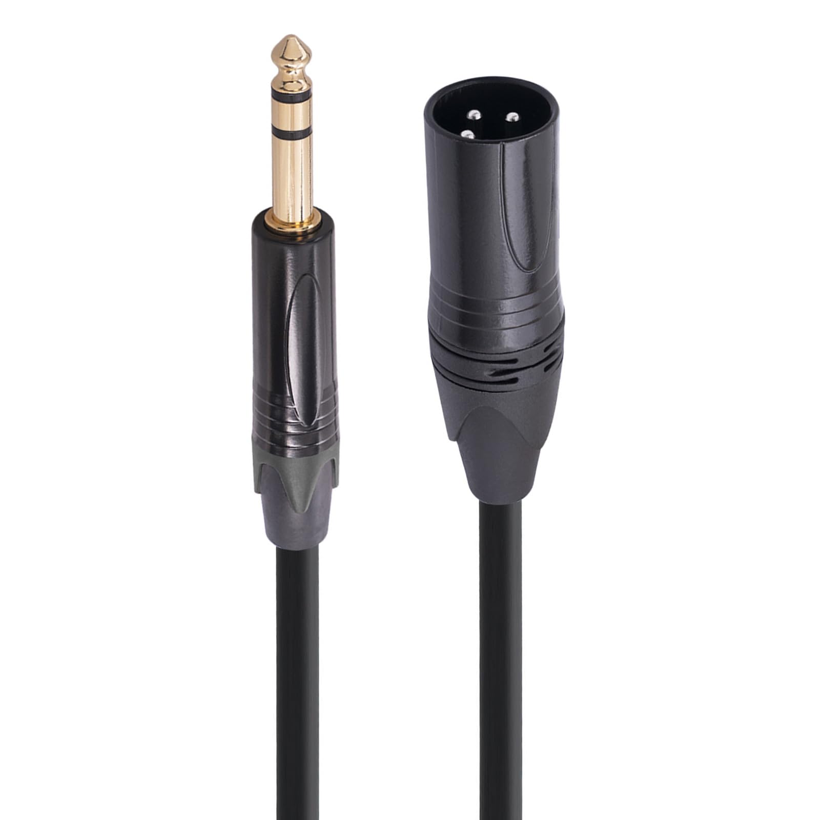 Câble audio symétrique 6,35 mm vers XLR mâle pour brancher un micro au mixeur