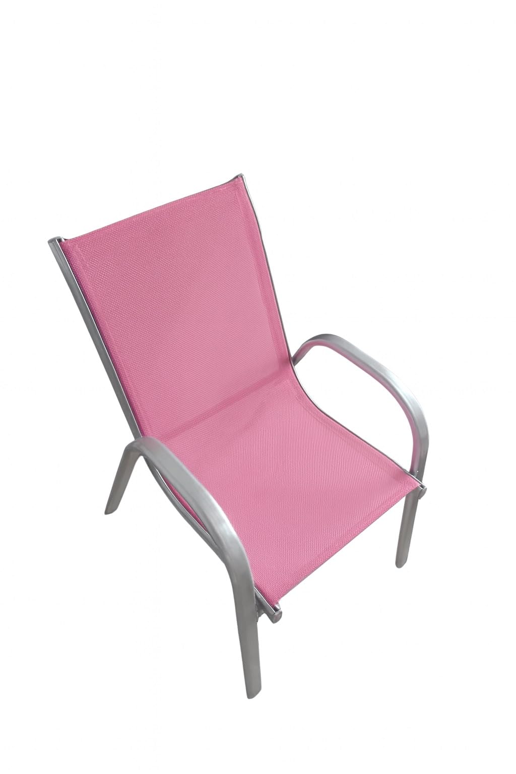 Hline Kinder Sitzgruppe Tisch + Gartenstuhl Stühle Sessel aus Metall Kinderstuhl in an Out (1 Tisch 4 Stühle rosa)