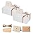 LIFELUM White Gift Boxes 2 Pack 13.85 x 8.35 x 4.45 Large Gift Boxes with Magnetic Lid Wedding Box for Presents Contains Card, Ribbon, Shredded Paper Filler Box for Gift