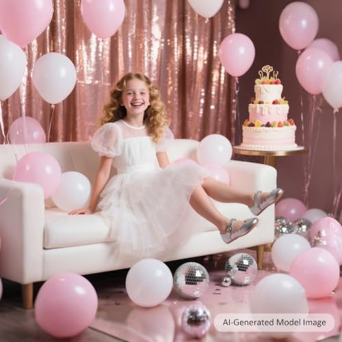 Image of Felix & Flora Toddler Flower Girl Dress Shoes - Baby Girl Ballet Mary Jane Flats for Party School Wedding