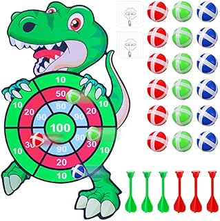 Firtink Dart Board Kids Toy for Kids, Unicorn Dinosaur Gifts Toys with 12 Sticky Balls and 6 Darts, Xmas Stocking Fillers for Kids Age 4-9