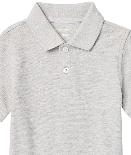 Image of Amazon Essentials Toddler Boys' School Uniform Short-Sleeve Pique Polo Shirts, Breathable Cotton, Button Closure, Multipacks