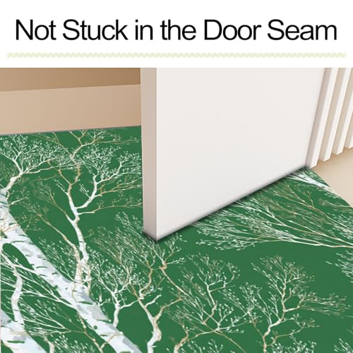 Tapis d'entrée d'intérieur au design minimalisme vert de qualité - 5
