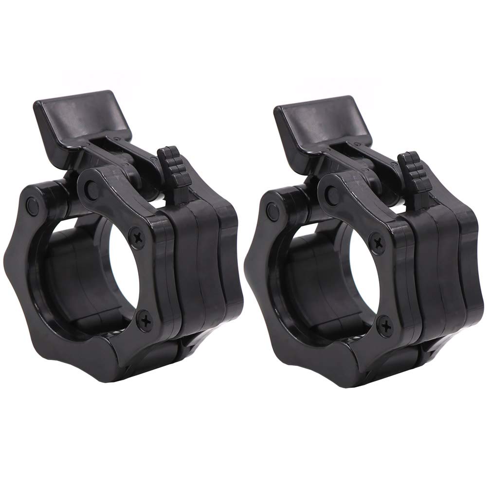 Olympic Weight Bar Clips 2 inch Barbell Collars Barbell Clamp Black