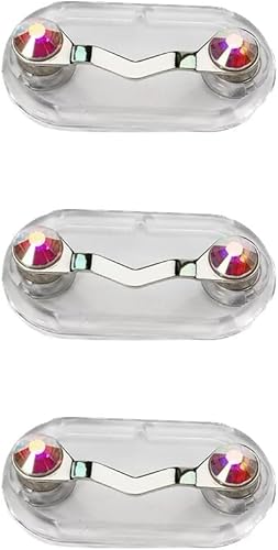 Soporte magnético para gafas, paquete de 3 unidades, soporte para gafas, soporte para lentes de sol, placa de identificación para hombres y mujeres,