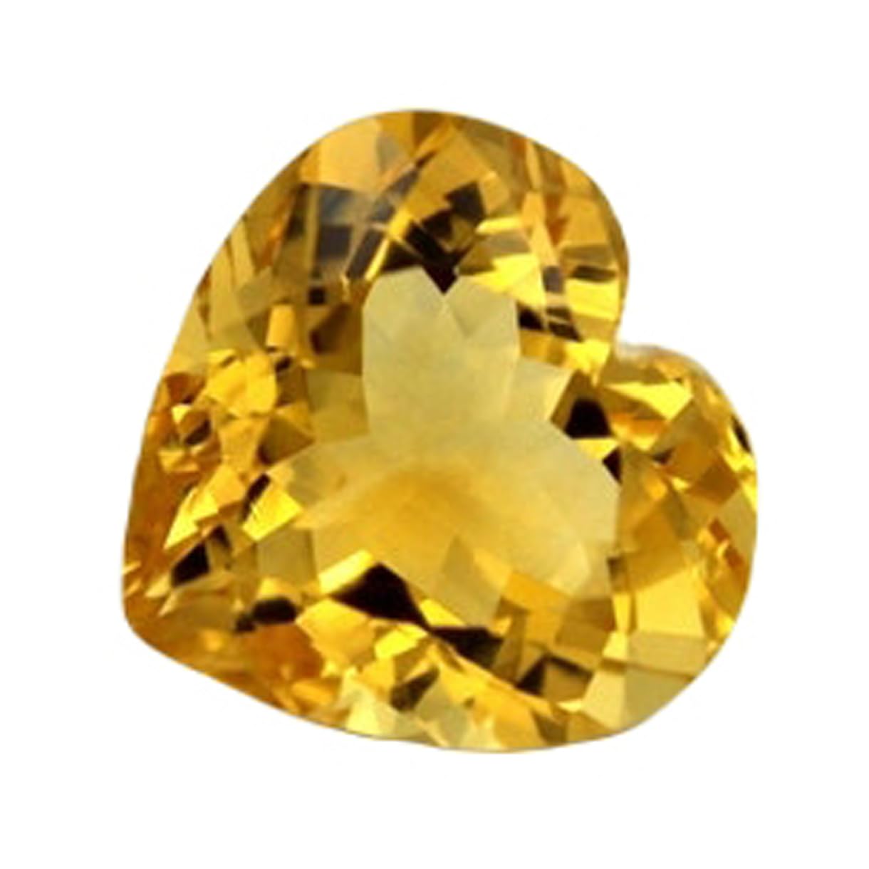 Cœur en citrine naturelle pour fabriquer votre bague ou collier personnalisé en DIY