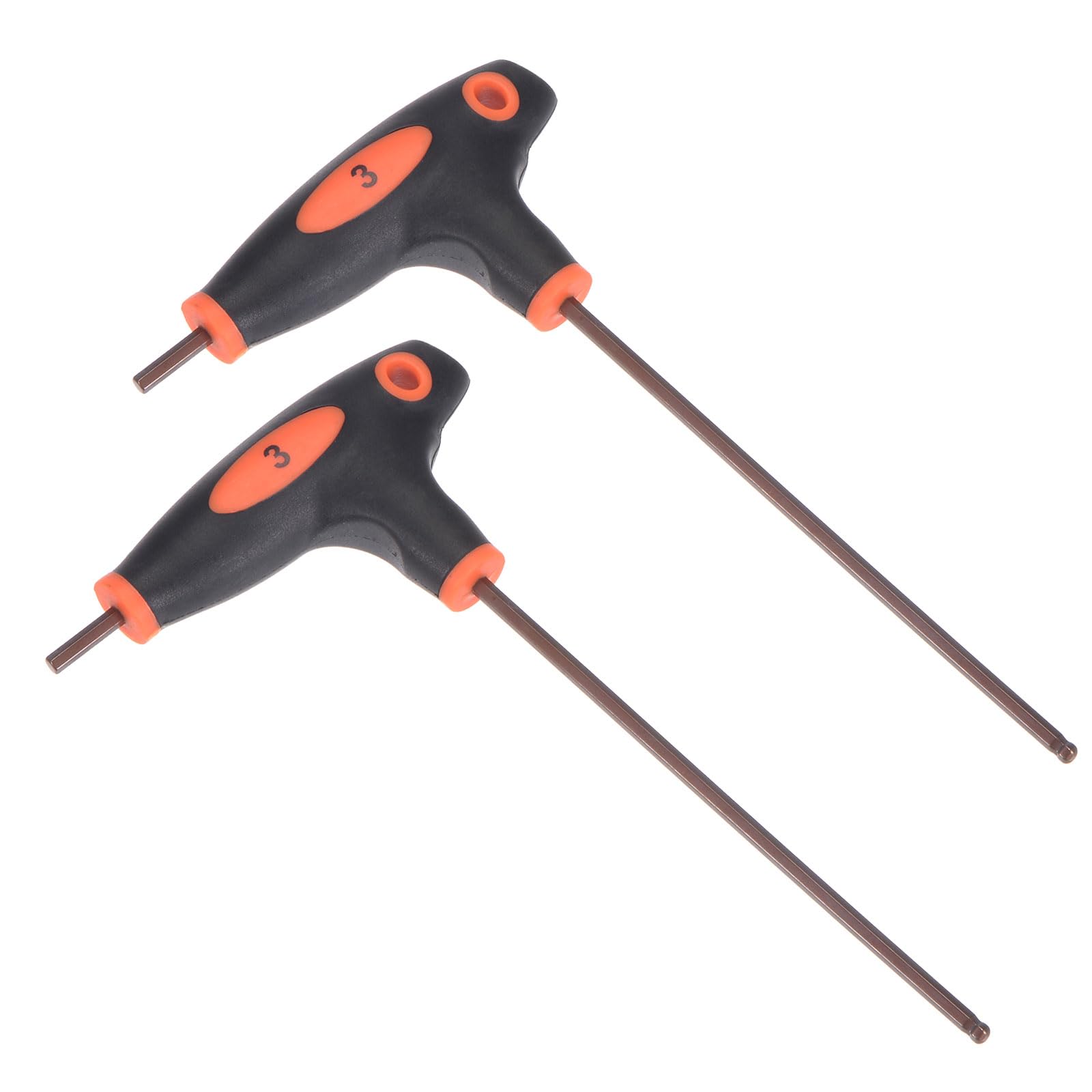 CoCud T-Handle Ball End Hex Key, 3mm Hex, S2 Steel Metric T-Key Wrench Red