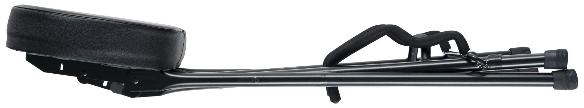ROCKTILE Sgabello Chitarra con Supporto - Sgabello e Supporto in Uno - Seduta Rettangolare - Pieghevole - Nero