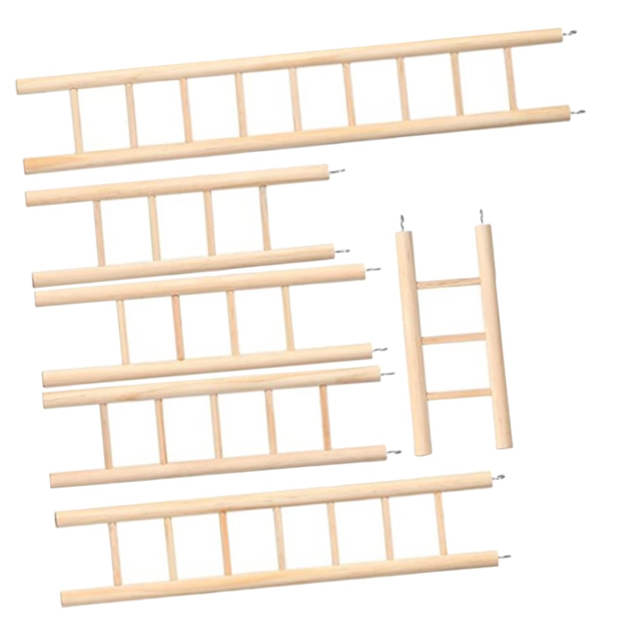 BESPORTBLE 6pcs Parrot Climbing Ladder Toy Bird Ladder for Medium Large Birds Parrot Cage Safe Natural Material Activity Toy for Cage
