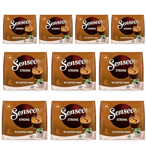 Senseo Dark Roast Coffee Pods for Coffee Makers, Strong, 160 Count (Pack of 10)