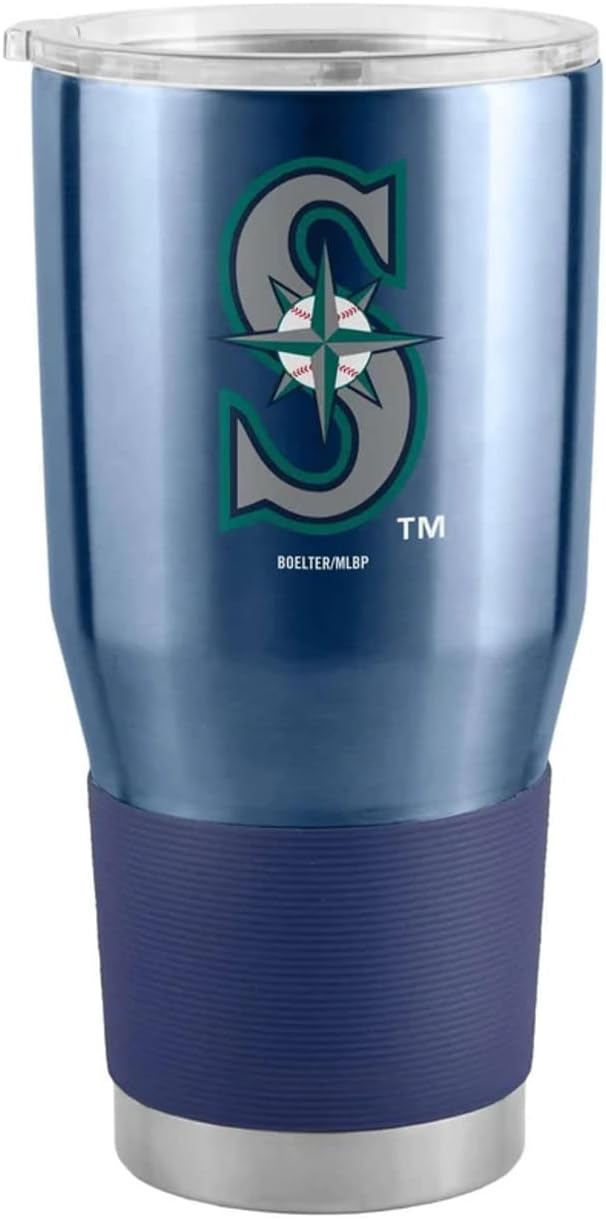 Logo Brands 526-S30T-1: Seattle Mariners 30oz Gameday Stainless Tumbler