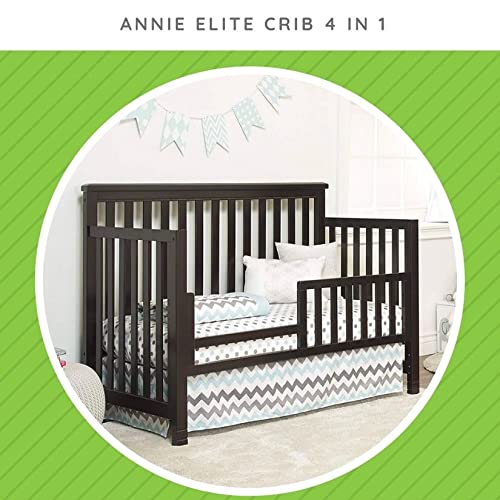 Image of Toddler Bed Safety Guard Rail for Sorelle Convertible Cribs - Solid Wood Rail for Convertible Crib to Toddler Bed Conversion - Safety Bed Rail for Children (Model #148, Espresso)