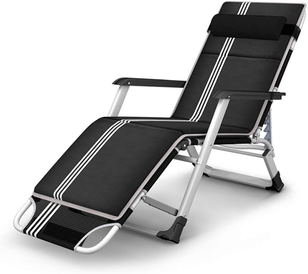 Chaise longue pliable réglable : fauteuil inclinable terrasse plage et cour avec coussin
