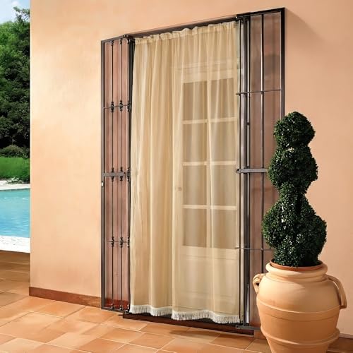 IlGruppone Tenda Zanzariera 150x250 Cm Tinta Unita con Anelli Inclusi