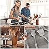Mooues 9 Piece Natural Teak Wooden Kitchen Utensil Set with Spoon Rest - Comfort Grip Cooking Spoons and Utensils Holder #4
