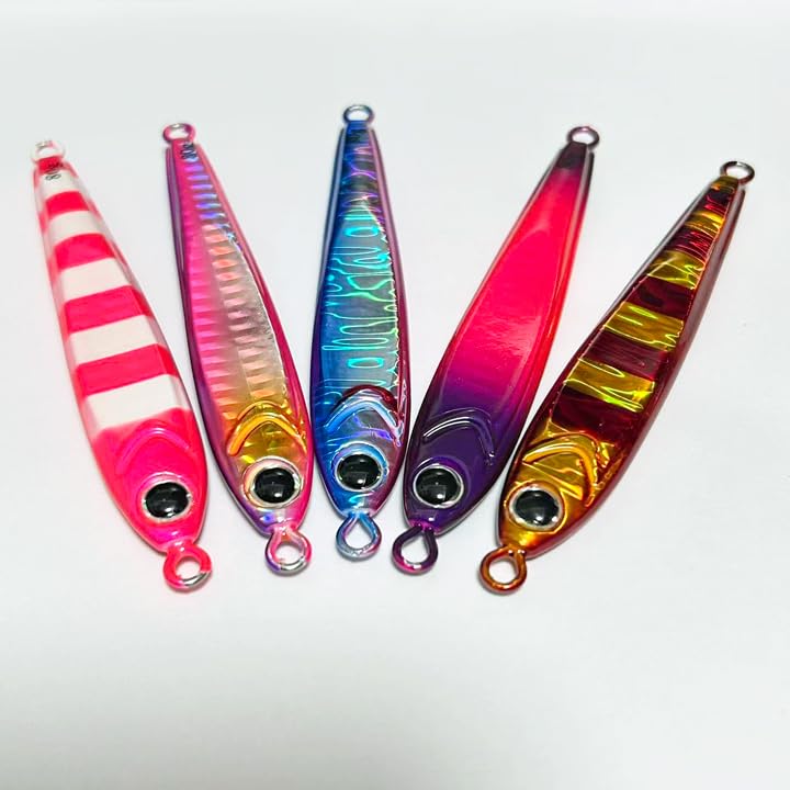 Amazon.co.jp: TG ベイト風 メタルジグ 5個セット タチウオ スロージグ